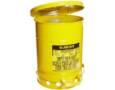 WASTE CAN ROUND GALVANISED 34L YELLOW FO